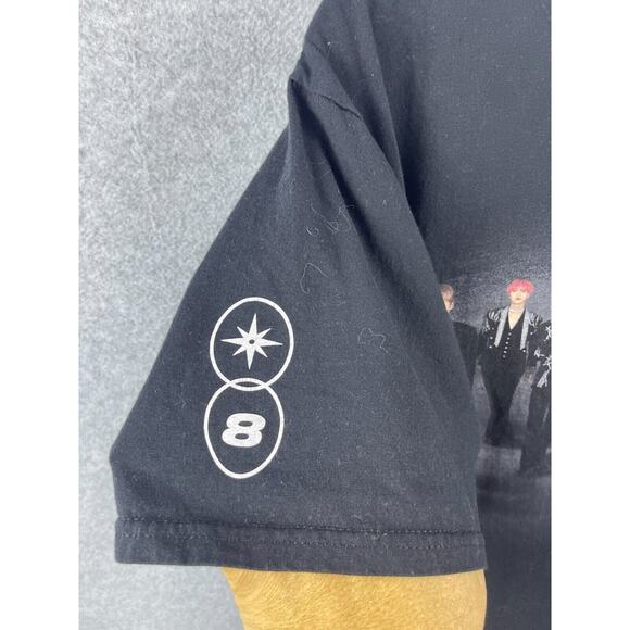 Ateez The Fellowship Tour Shirt Size L Black Short Sleeve Tee K Pop Music Band - Picture 2 of 7